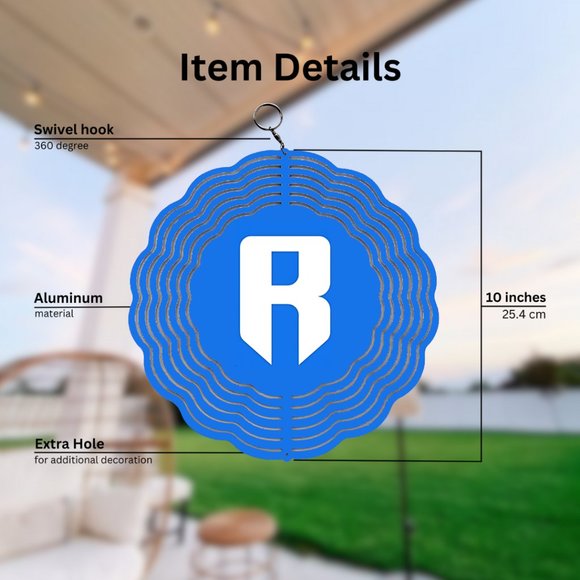 RON Coin Digital Currency Logo Design Wind Spinner - Picture 2 of 3